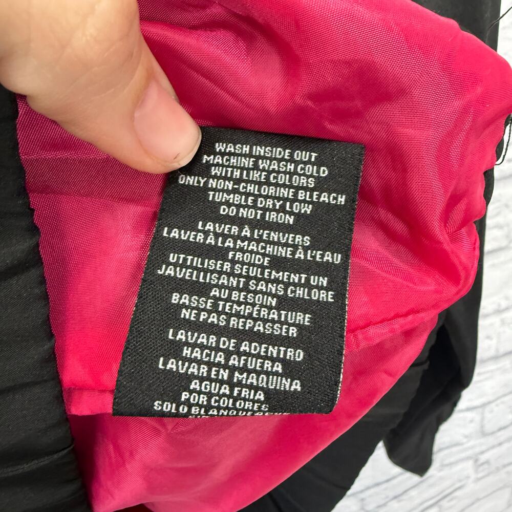 Vintage Mickey Mouse Color Block Pullover Windbreaker Size Sm Black Pink 90s - Picture 6 of 8